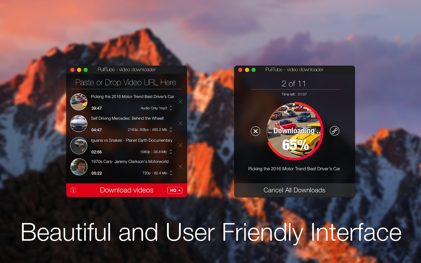PullTube 1.8.6.25 for Mac screenshot