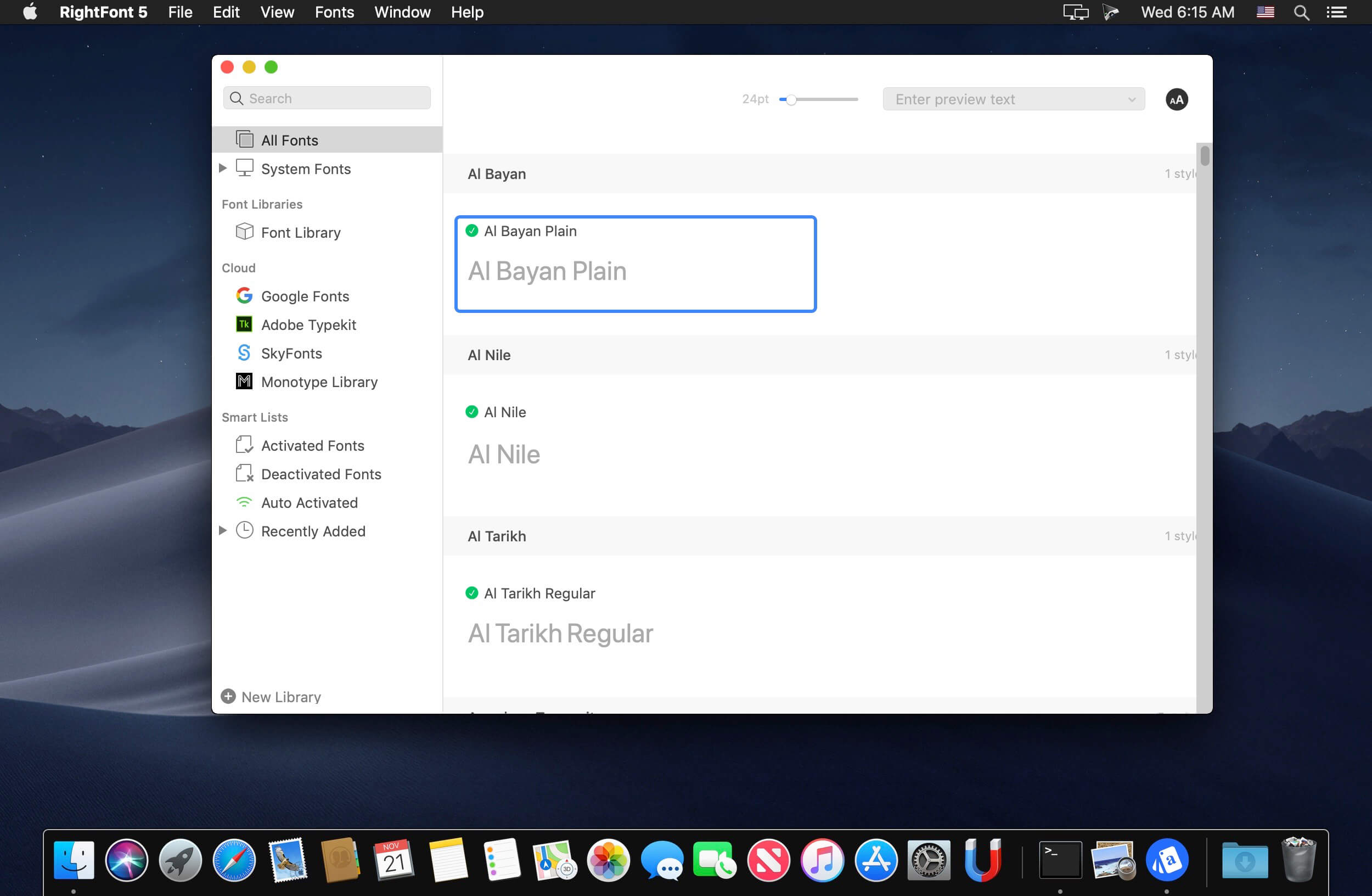 RightFont 9.3.1 for Mac screenshot