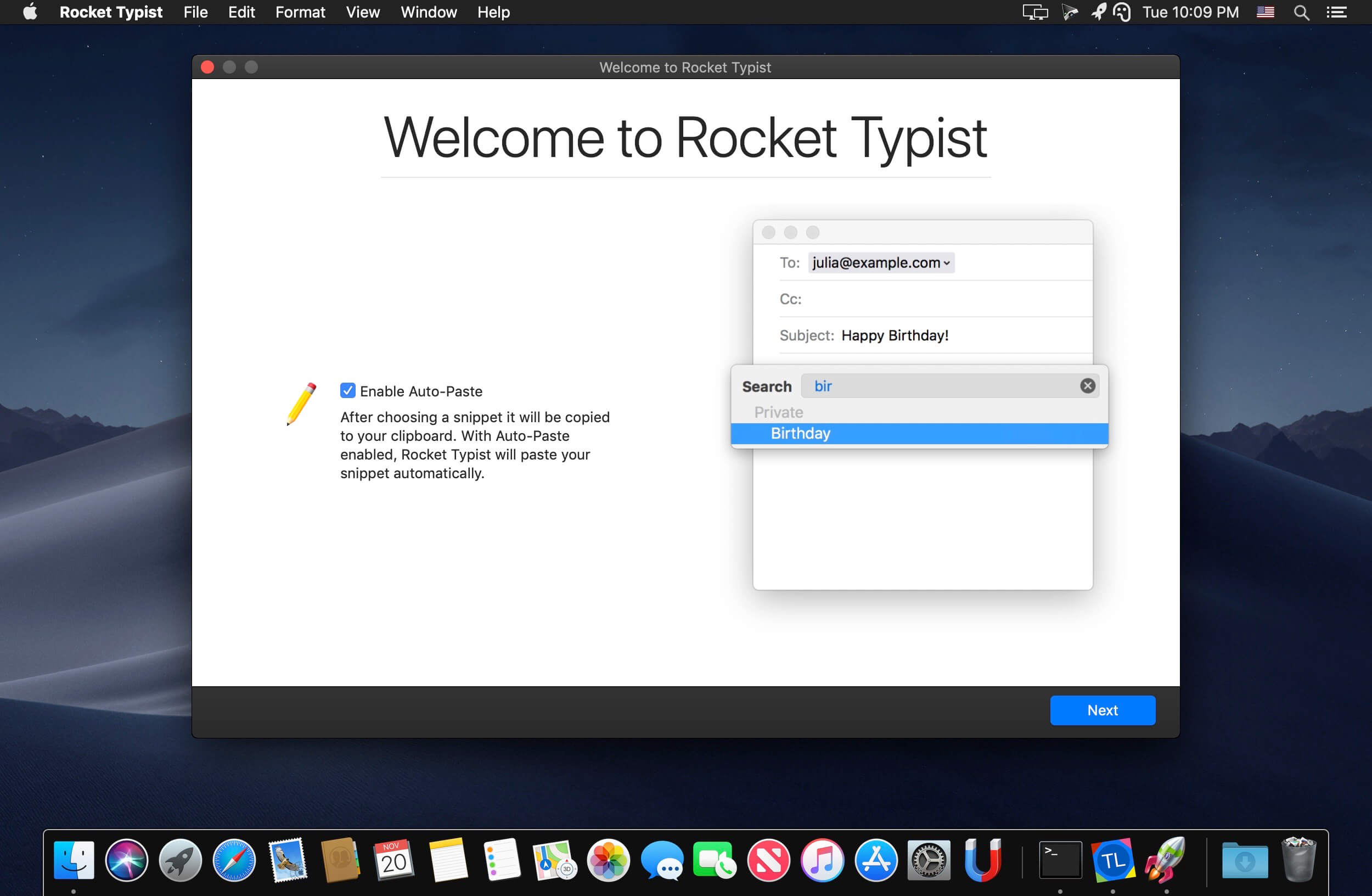 Rocket Typist Pro 3.2 for Mac screenshot