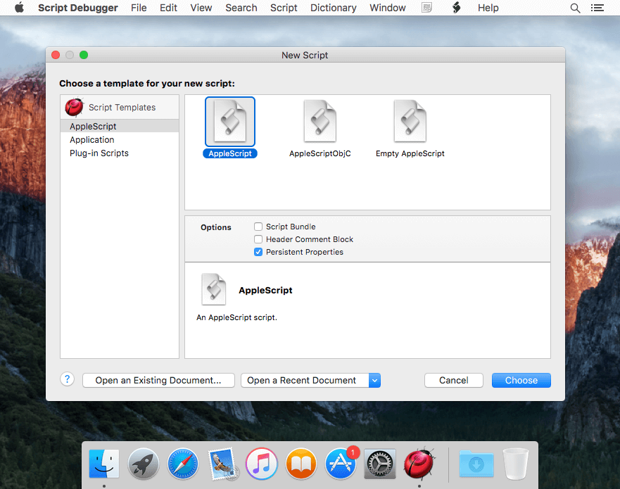 Script Debugger 8.0.9 for Mac screenshot