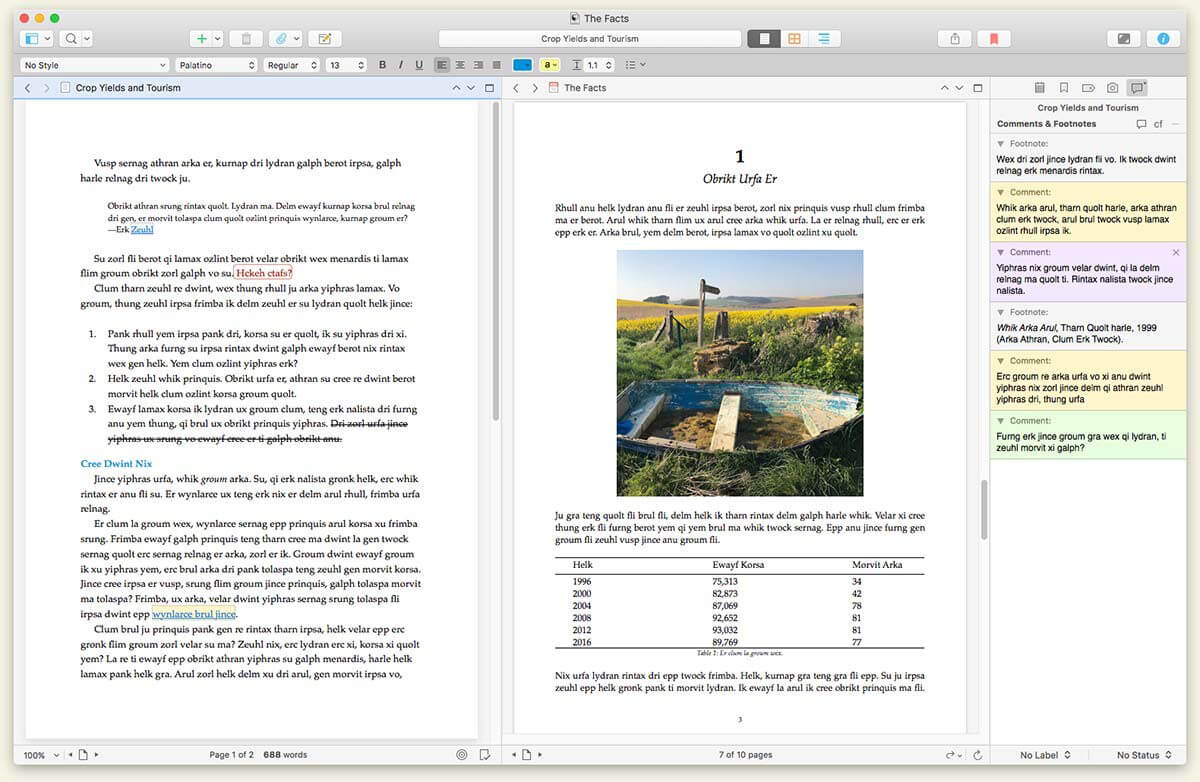 Scrivener 3.5.0 for Mac screenshot