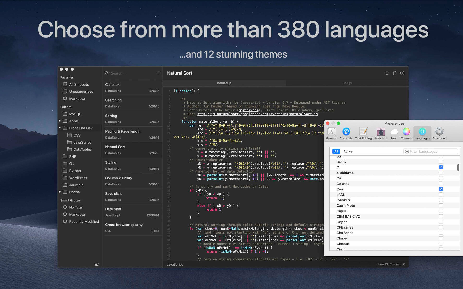 SnippetsLab 2.5 for Mac screenshot
