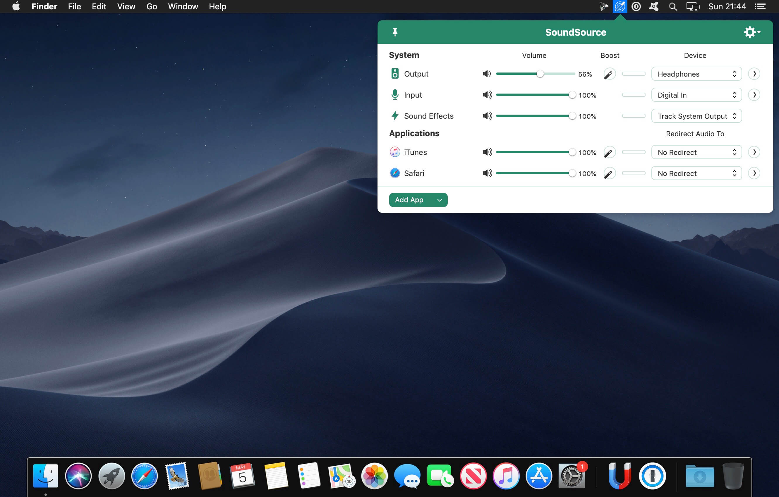 SoundSource 5.7.3 for Mac screenshot