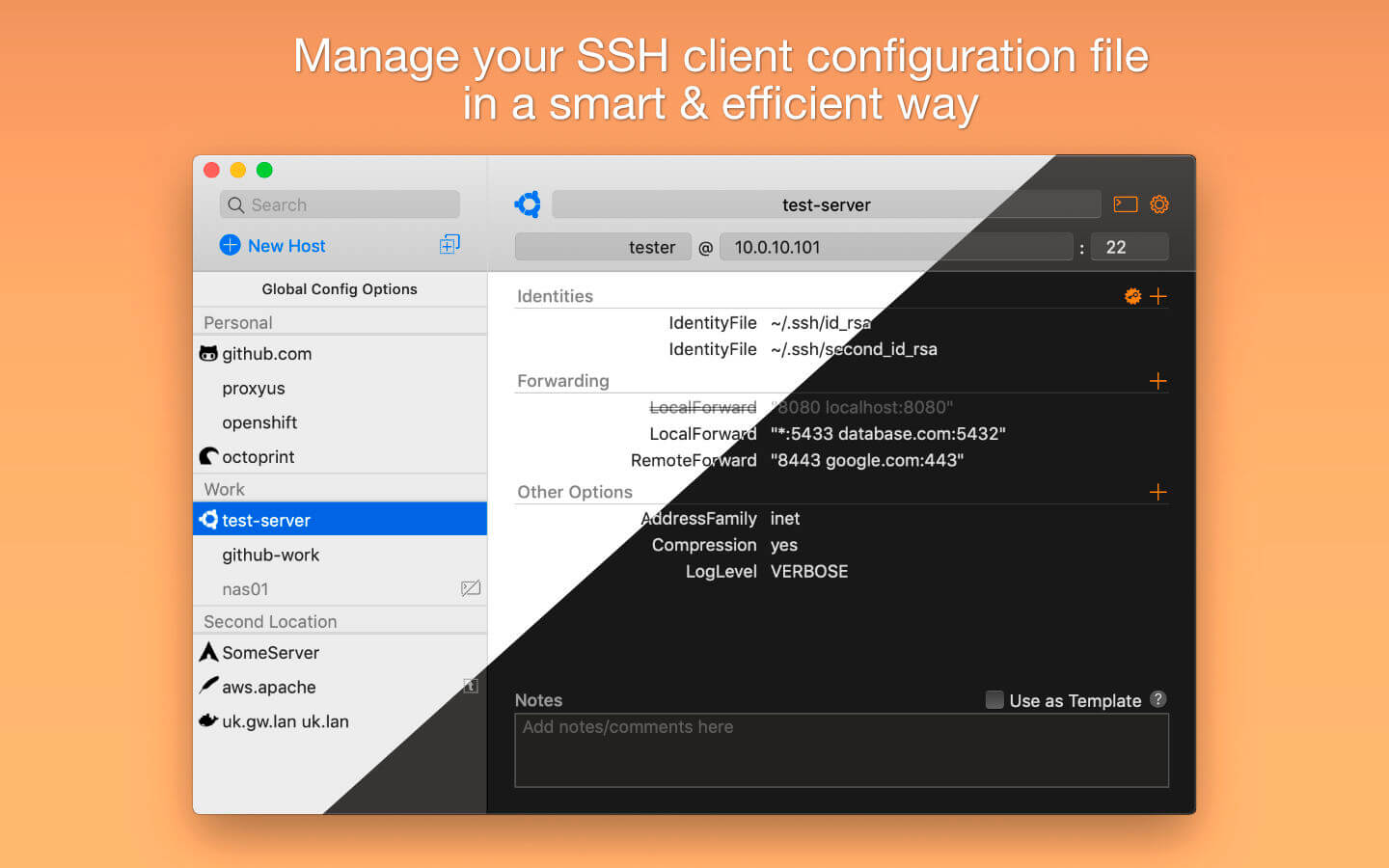 SSH Config Editor Pro 2.6.7 for Mac screenshot