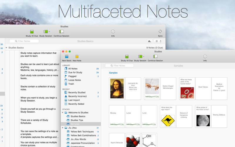Studies 1.8 8 for Mac screenshot