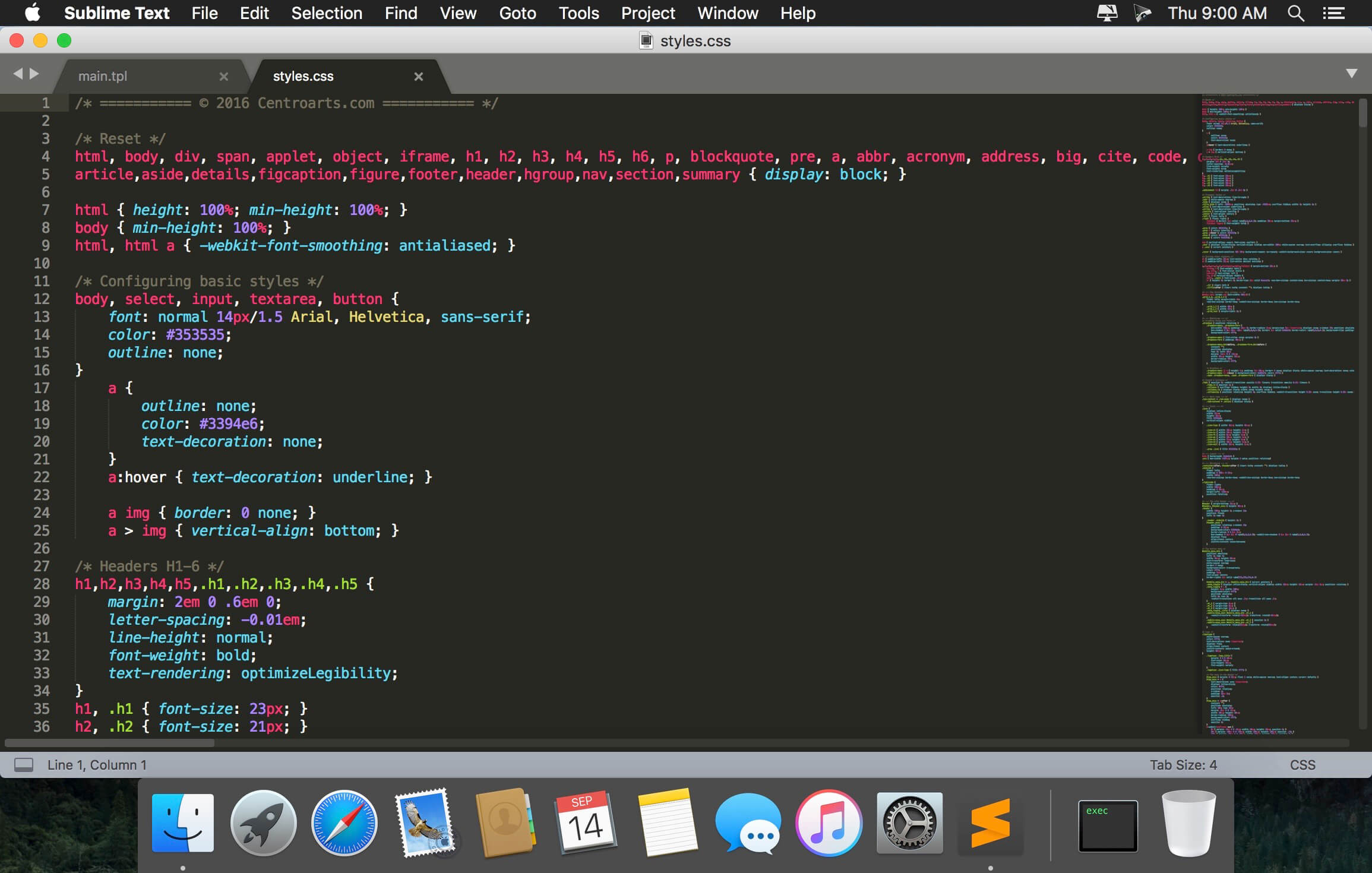 Sublime Text 4.0 Build 4189 for Mac screenshot