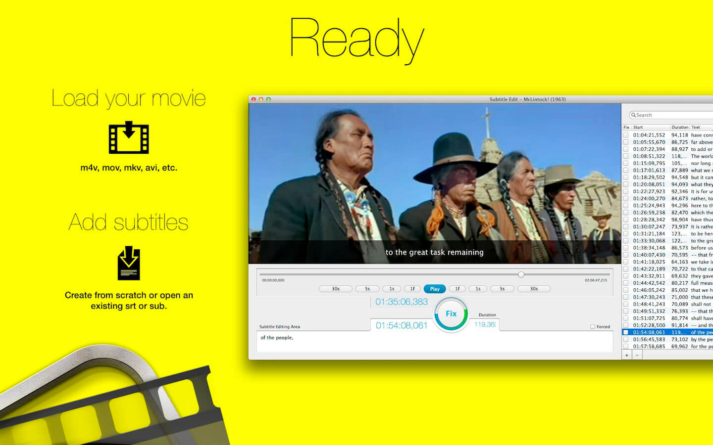 Subtitle Studio 1.5.8 for Mac screenshot