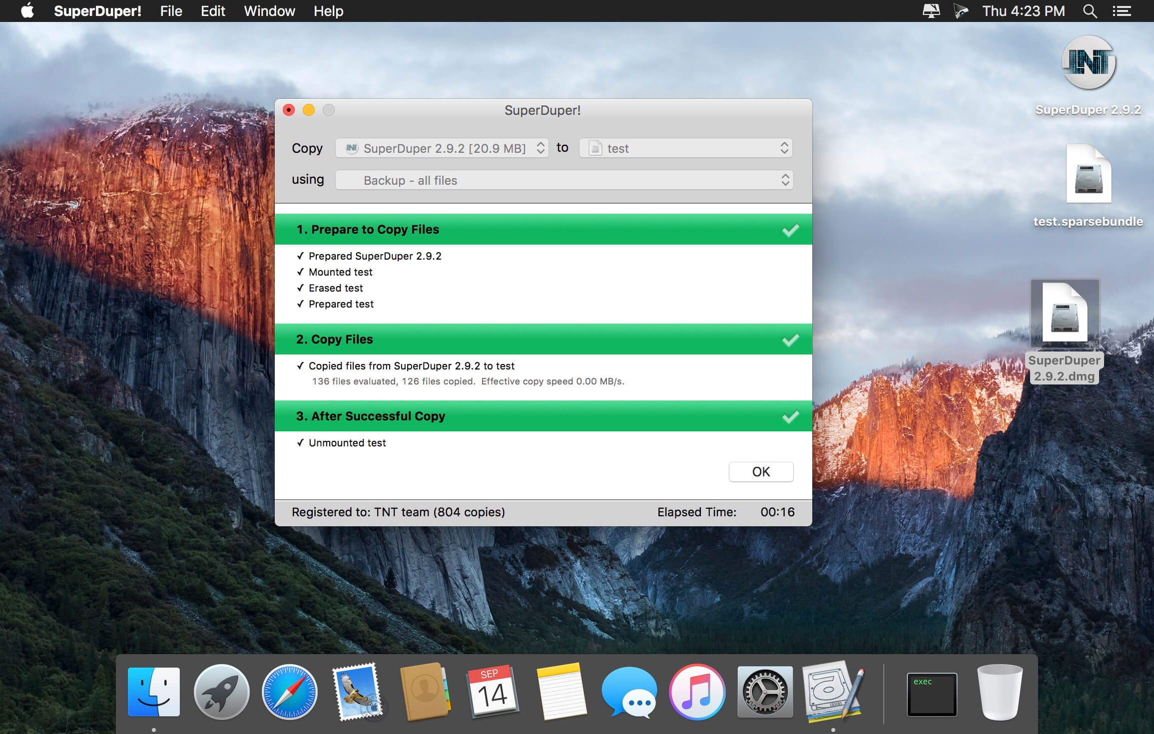 SuperDuper! 3.10 for Mac screenshot