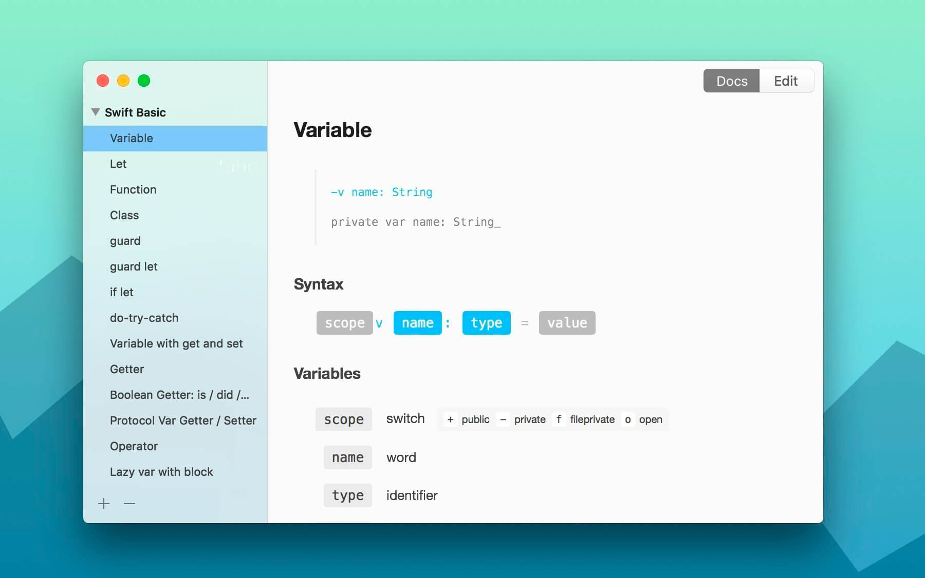 TeaCode 1.1.3 for Mac screenshot