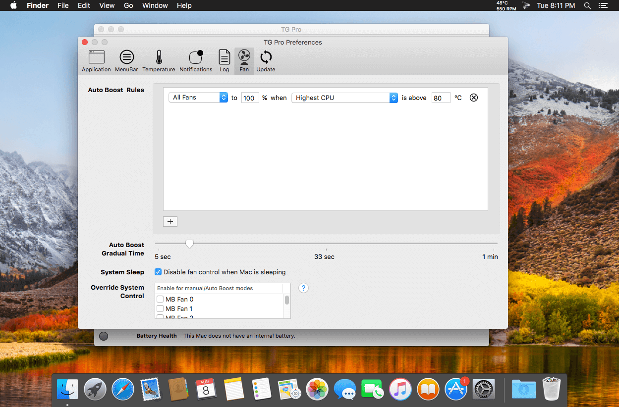 TG Pro (Temperature Gauge Pro) v2.95 for Mac screenshot
