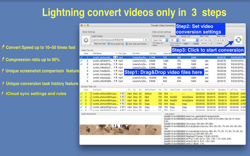 Thunder Video Converter Pro 5.6 for Mac screenshot