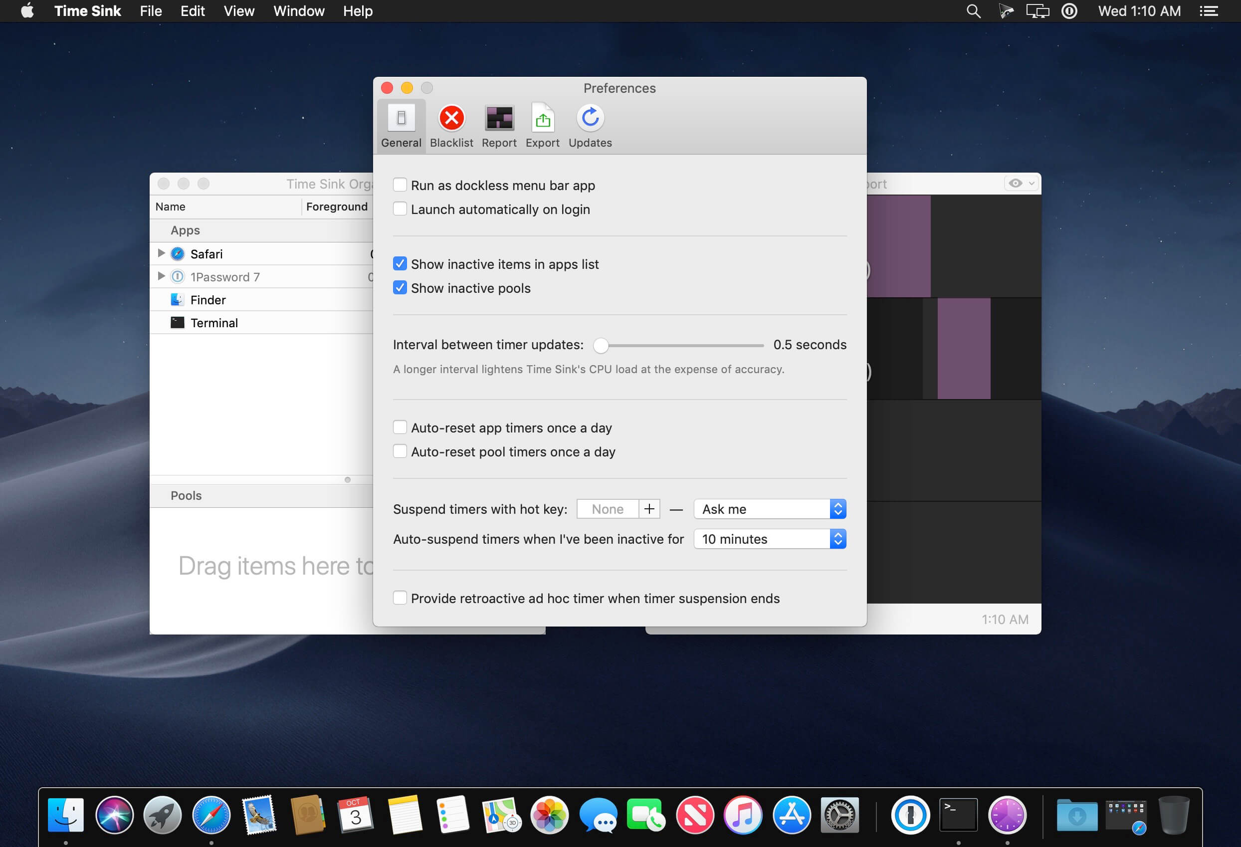 Time Sink 2.2.4 for Mac screenshot