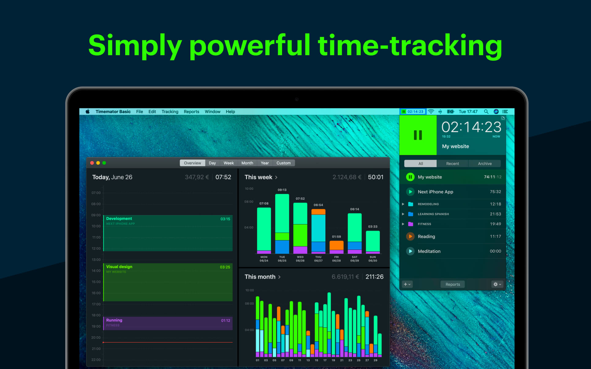 Timemator 3.1.2 for Mac screenshot