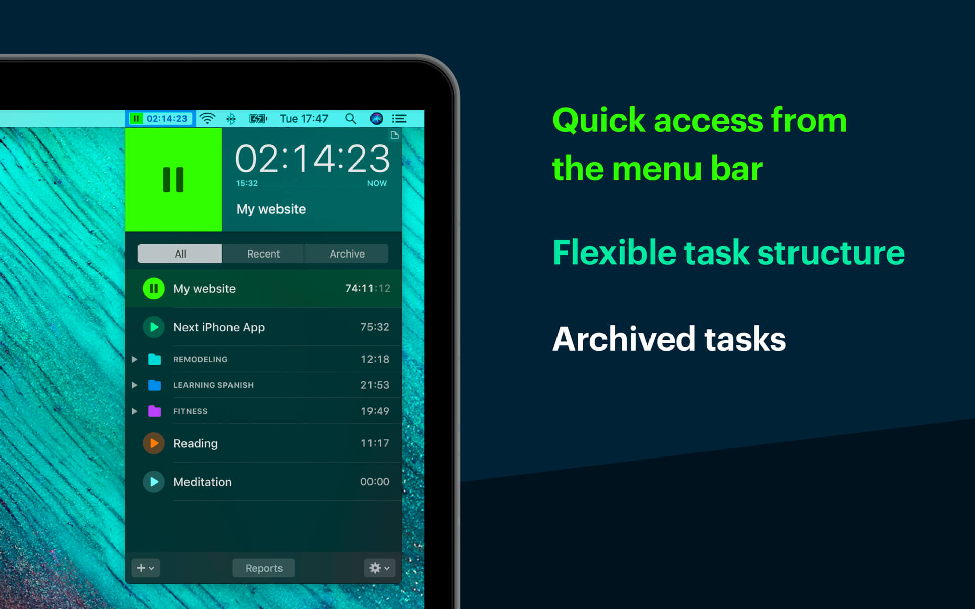 Timemator 3.1.2 for Mac screenshot
