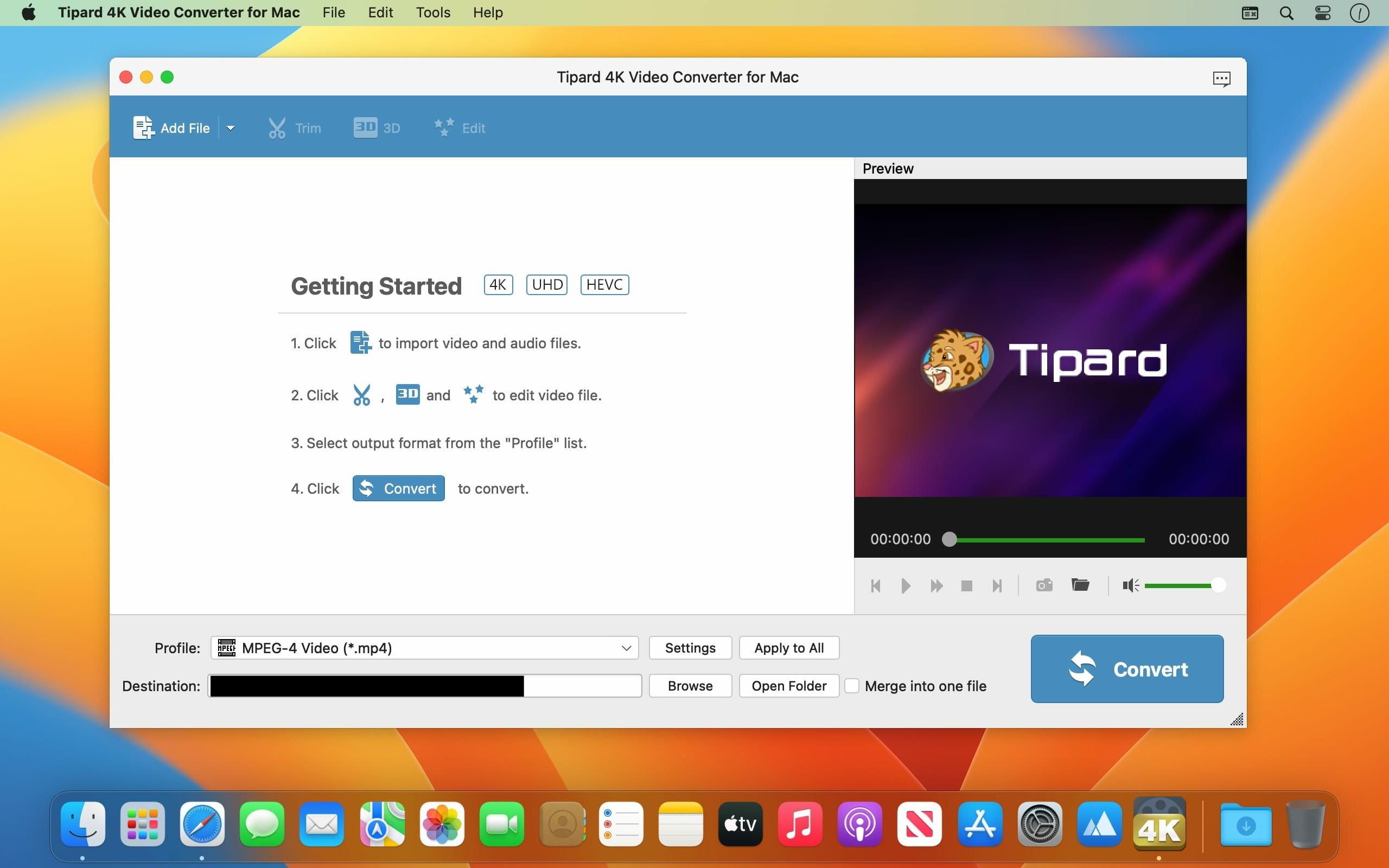 Tipard 4K Video Converter 9.1.38 for Mac screenshot