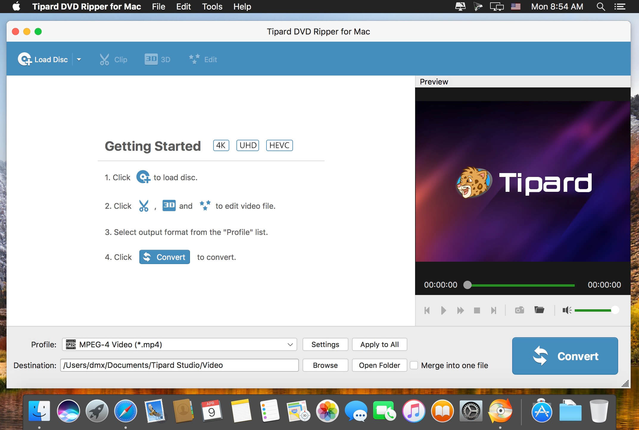 Tipard DVD Ripper 10.0.78 for Mac screenshot
