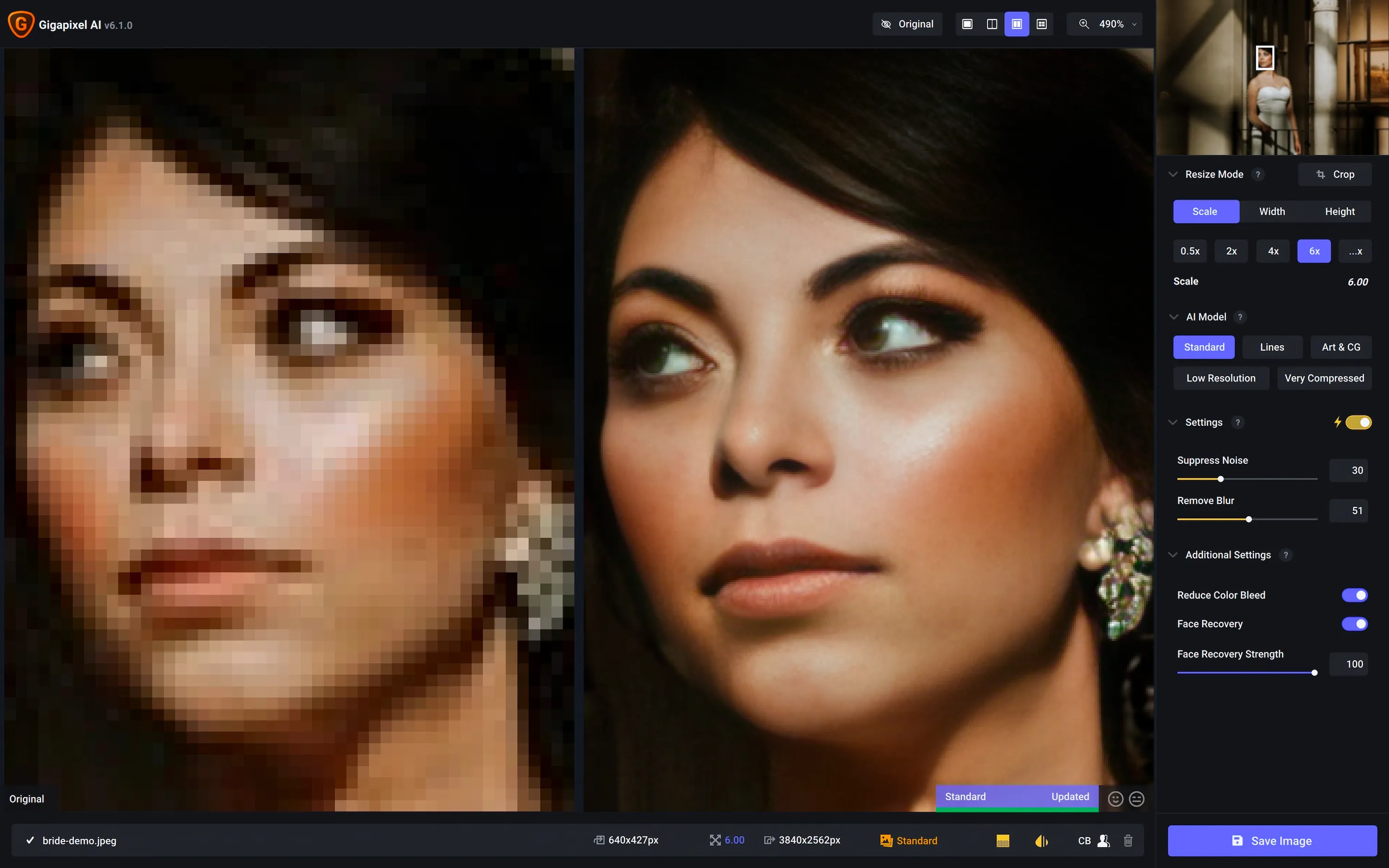 Topaz Gigapixel 1.0.2 for Mac screenshot