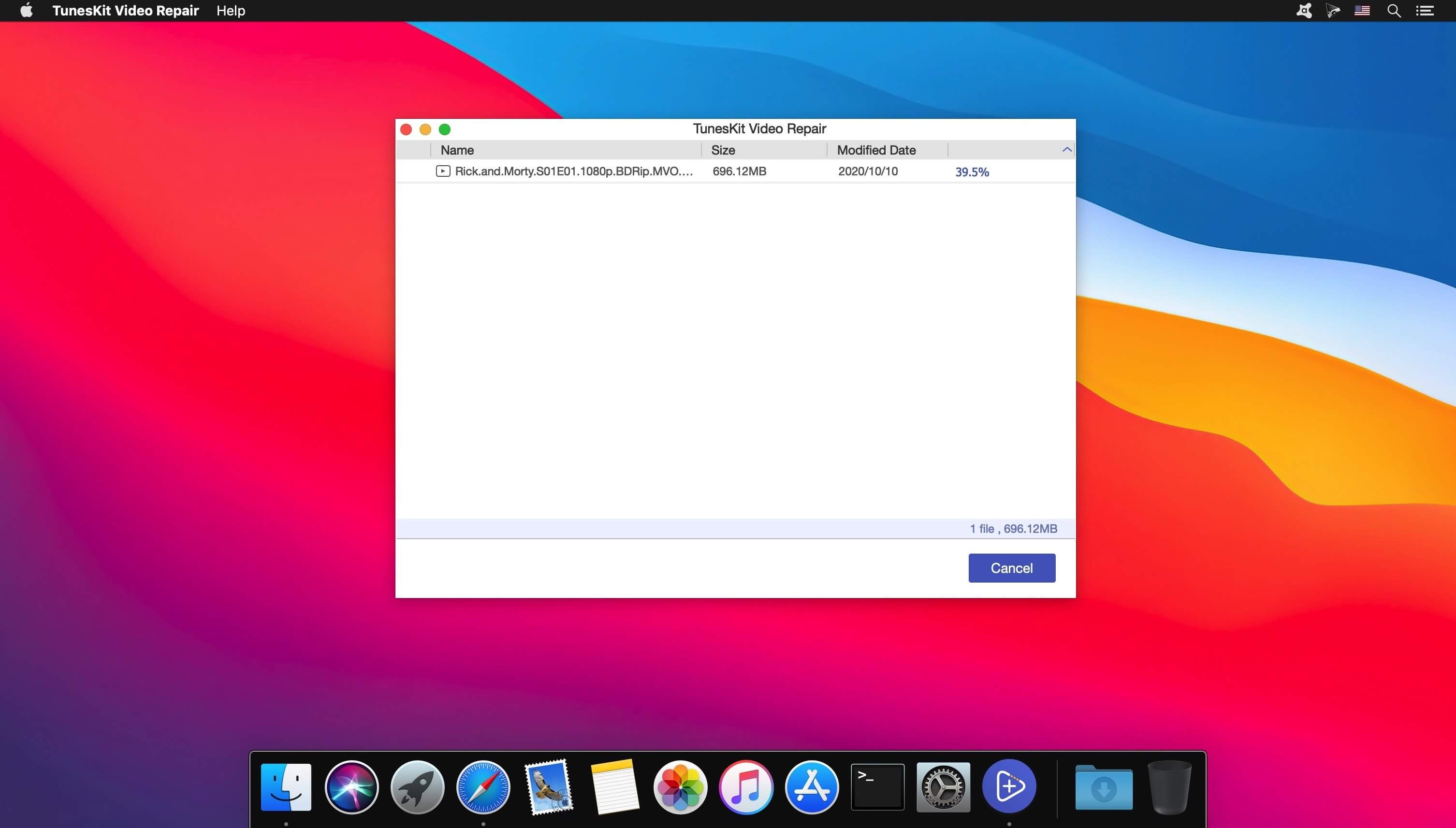 TunesKit Video Repair 2.0.0.11 for Mac screenshot