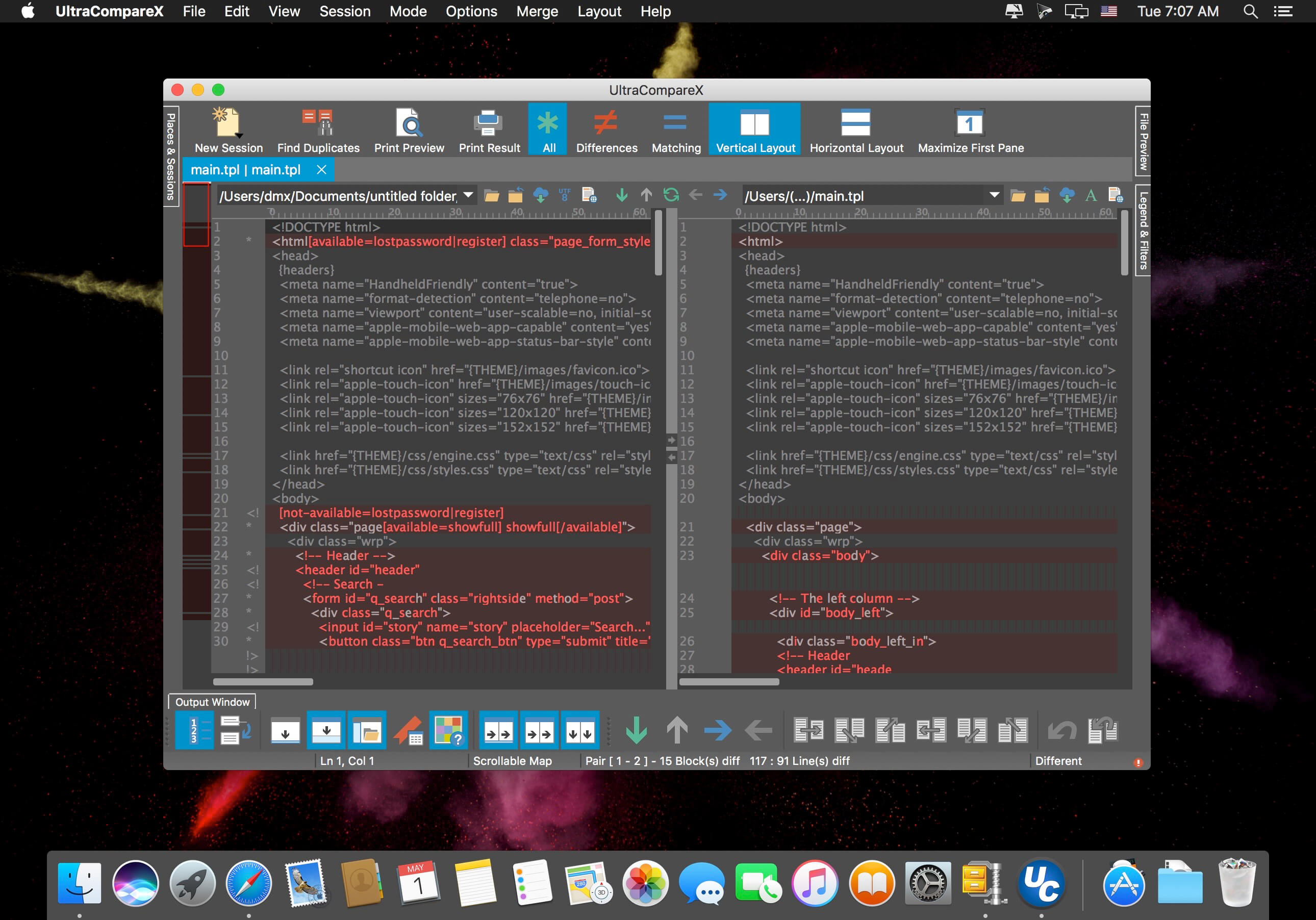 UltraCompare 24.0.0.19 for Mac screenshot