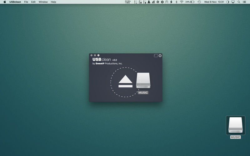 USBclean 3.9.0 for Mac screenshot
