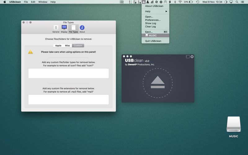 USBclean 4.1.1 for Mac screenshot