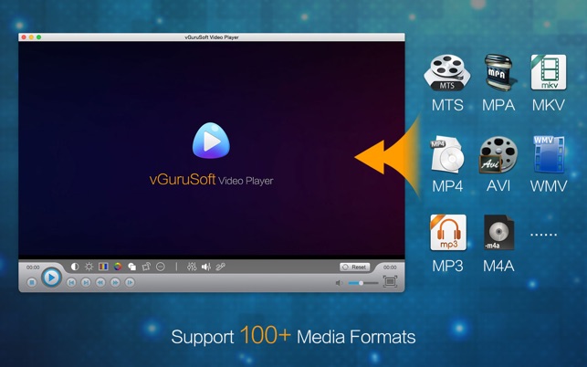 vGuruSoft Video Player 1.6.0 for Mac screenshot