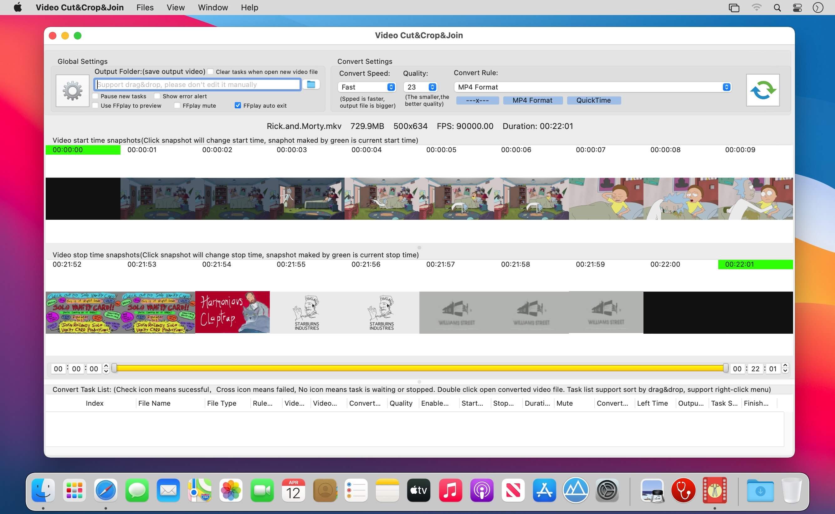 Video Cut&Crop&Join 3.9 for Mac screenshot