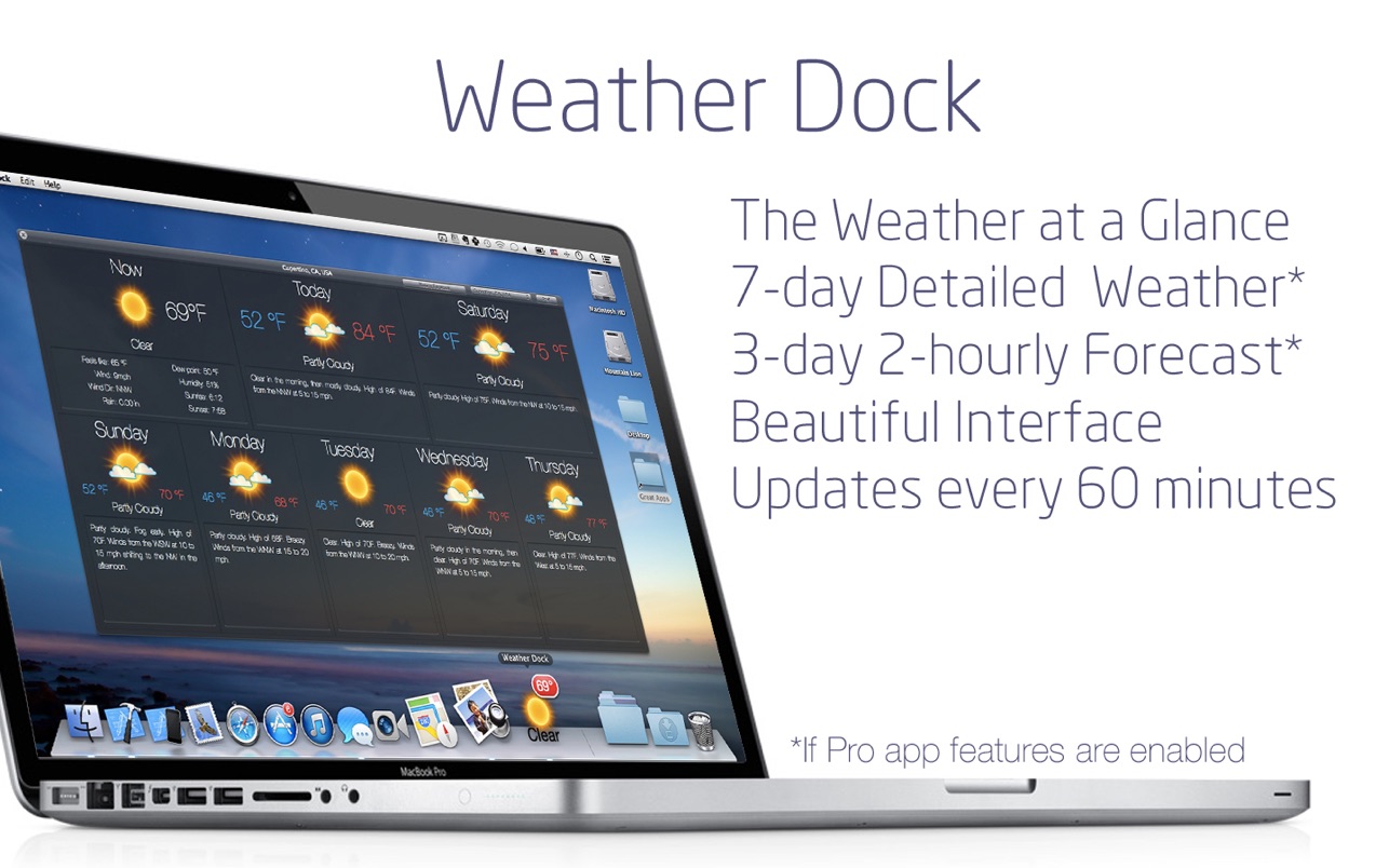 Weather Dock 5.5.2 for Mac screenshot
