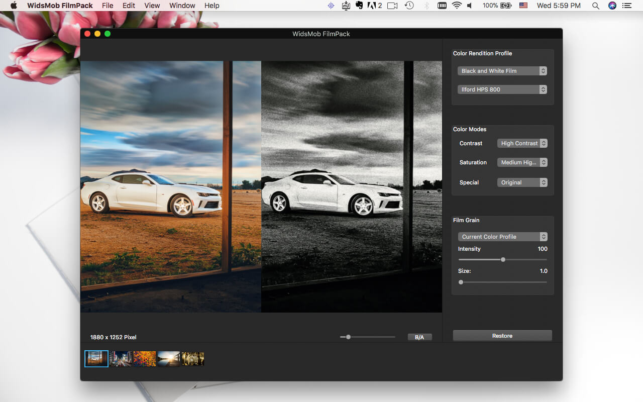 WidsMob FilmPack 2.7 for Mac screenshot