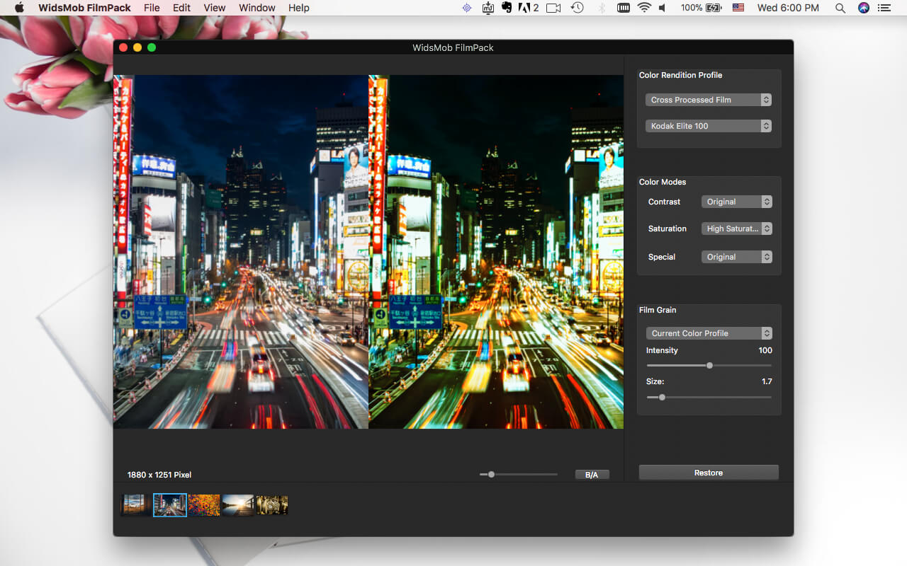 WidsMob FilmPack 2.7 for Mac screenshot