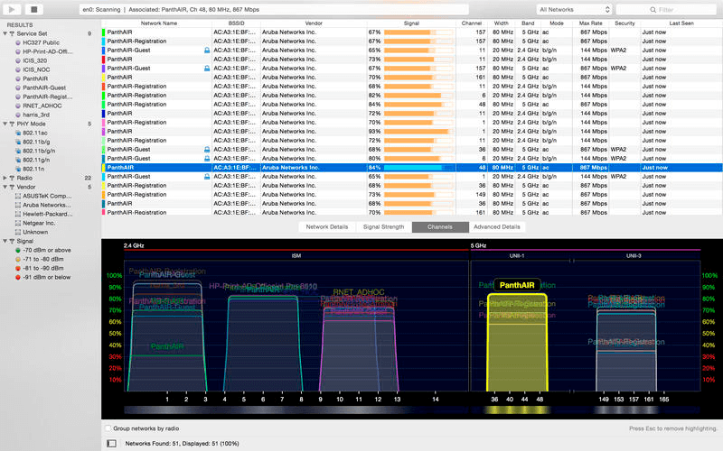 WiFi Explorer Pro 3.6.7 for Mac screenshot