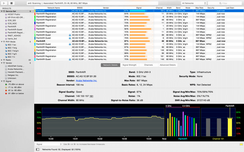 WiFi Explorer Pro 3.8.1 for Mac screenshot