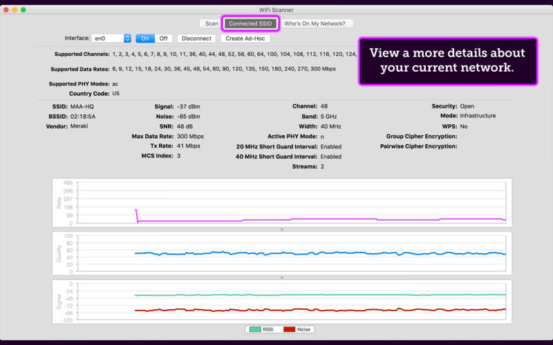 WiFi Scanner 3.2 for Mac screenshot