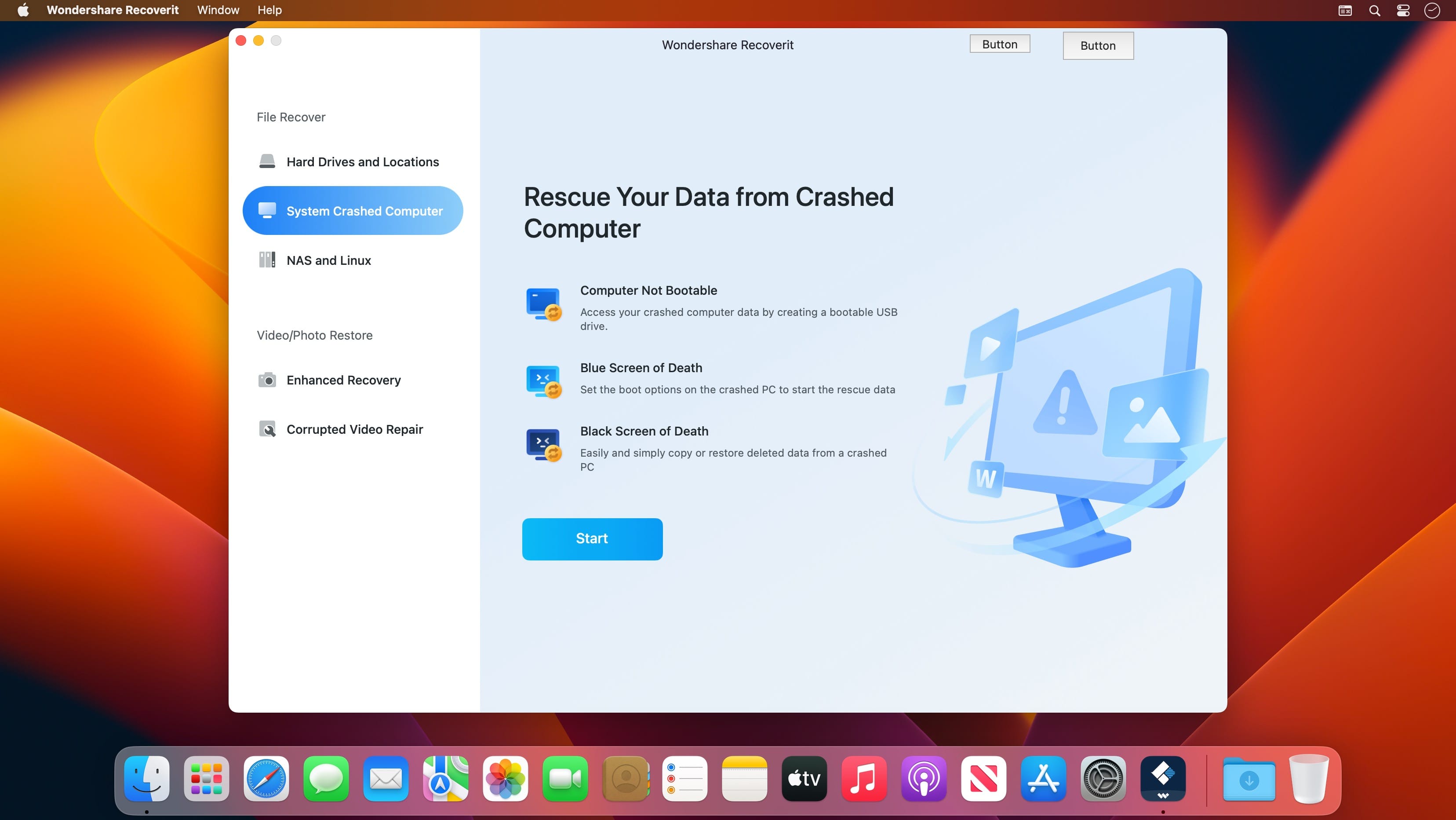 Wondershare Recoverit 13.5.1.20 for Mac screenshot