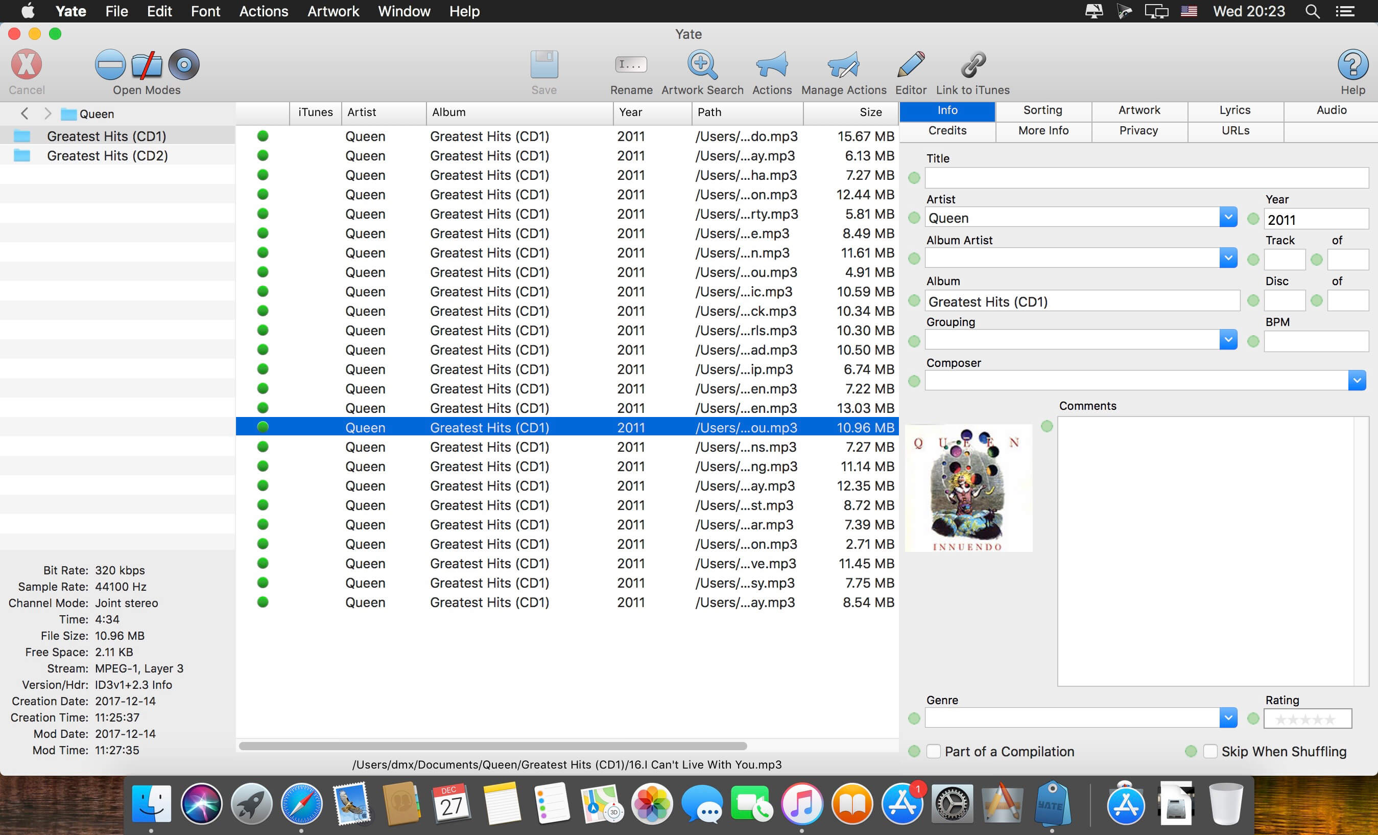 Yate 8.0.1.1 for Mac screenshot