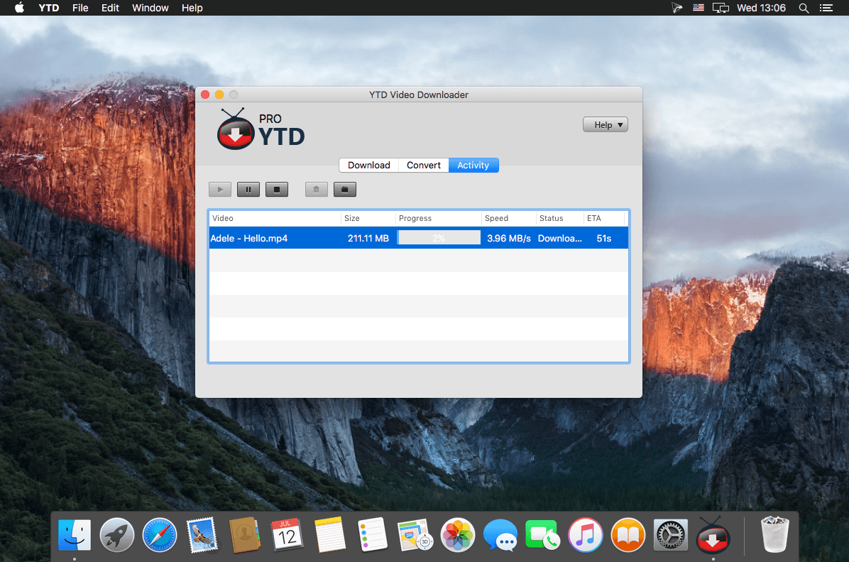 YTD Video Downloader PRO 7.2.0 for Mac screenshot